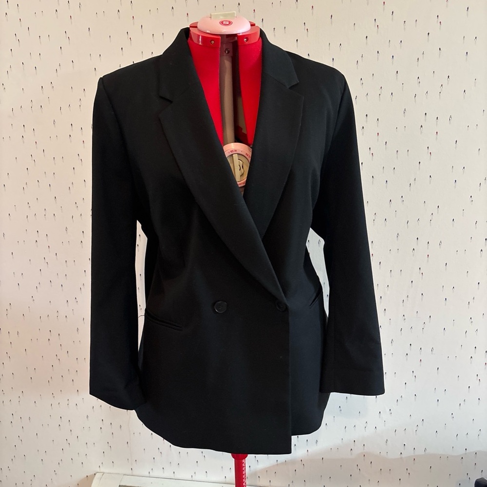 H&M Black Double-Breasted Women's Blazer